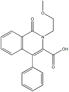 2-(2-METHOXY-ETHYL)-1-OXO-4-PHENYL-1,2-DIHYDRO-ISOQUINOLINE-3-CARBOXYLIC ACID Struktur