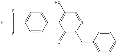 2-BENZYL-5-HYDROXY-4-[4-(TRIFLUOROMETHYL)PHENYL]PYRIDAZIN-3(2H)-ONE Struktur