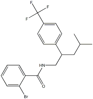 2-BROMO-N-{4-METHYL-2-[4-(TRIFLUOROMETHYL)PHENYL]PENTYL}BENZAMIDE Struktur