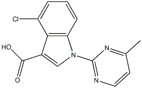 4-CHLORO-1-(4-METHYLPYRIMIDIN-2-YL)-1H-INDOLE-3-CARBOXYLIC ACID Struktur