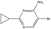 5-BROMO-2-CYCLOPROPYL-PYRIMIDIN-4-YLAMINE Struktur