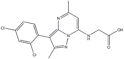 N-[3-(2,4-DICHLOROPHENYL)-2,5-DIMETHYLPYRAZOLO[1,5-A]PYRIMIDIN-7-YL]GLYCINE Struktur