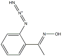 1-[2-(1-hydroxyiminoethyl)phenyl]triaza-1,2-dien-2-ium Struktur