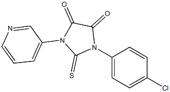 1-(4-chlorophenyl)-3-(3-pyridyl)-2-thioxoimidazolidine-4,5-dione Struktur