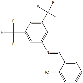 2-({[3,5-di(trifluoromethyl)phenyl]imino}methyl)phenol Struktur