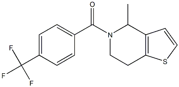 (4-methyl-4,5,6,7-tetrahydrothieno[3,2-c]pyridin-5-yl)[4-(trifluoromethyl)phenyl]methanone Struktur