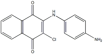 2-(4-aminoanilino)-3-chloro-1,4-dihydronaphthalene-1,4-dione Struktur