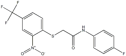 N1-(4-fluorophenyl)-2-{[2-nitro-4-(trifluoromethyl)phenyl]thio}acetamide Struktur