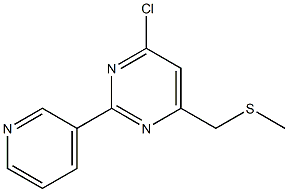 4-chloro-6-[(methylsulfanyl)methyl]-2-(3-pyridinyl)pyrimidine Struktur