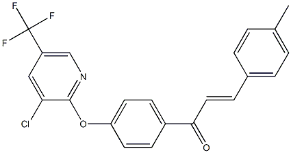 (E)-1-(4-{[3-chloro-5-(trifluoromethyl)-2-pyridinyl]oxy}phenyl)-3-(4-methylphenyl)-2-propen-1-one Struktur