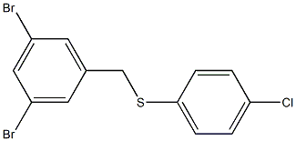 1,3-dibromo-5-{[(4-chlorophenyl)thio]methyl}benzene Struktur