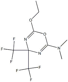 N2,N2-dimethyl-6-ethoxy-4,4-di(trifluoromethyl)-4H-1,3,5-oxadiazin-2-amine Struktur