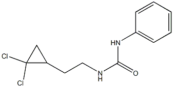 N-[2-(2,2-dichlorocyclopropyl)ethyl]-N'-phenylurea Struktur