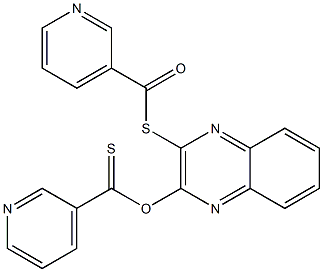 3-[(3-pyridylcarbonyl)thio]quinoxalin-2-yl pyridine-3-carbothioate Struktur