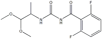 N-(2,6-difluorobenzoyl)-N'-(2,2-dimethoxy-1-methylethyl)urea Struktur