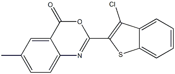 2-(3-chlorobenzo[b]thiophen-2-yl)-6-methyl-4H-3,1-benzoxazin-4-one Struktur