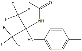 N1-[2,2,2-trifluoro-1-(4-toluidino)-1-(trifluoromethyl)ethyl]acetamide Struktur