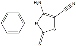 4-amino-3-phenyl-2-thioxo-2,3-dihydro-1,3-thiazole-5-carbonitrile Struktur