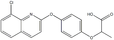 2-{4-[(8-chloro-2-quinolyl)oxy]phenoxy}propanoic acid Struktur