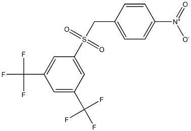 1-[(4-nitrobenzyl)sulfonyl]-3,5-di(trifluoromethyl)benzene Struktur