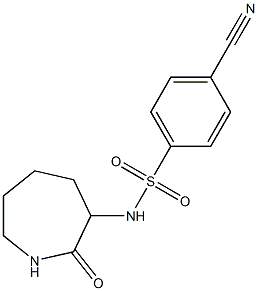 N1-(2-oxoazepan-3-yl)-4-cyanobenzene-1-sulfonamide Struktur