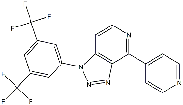 1-[3,5-bis(trifluoromethyl)phenyl]-4-(4-pyridinyl)-1H-[1,2,3]triazolo[4,5-c]pyridine Struktur