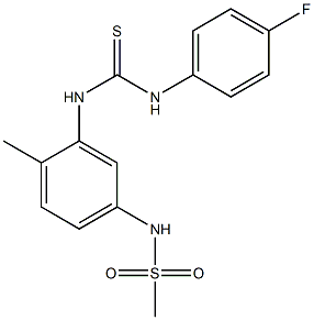 N-(3-{[(4-fluoroanilino)carbothioyl]amino}-4-methylphenyl)methanesulfonamide Struktur