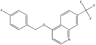 4-[(4-fluorobenzyl)oxy]-7-(trifluoromethyl)quinoline Struktur