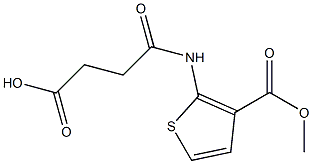 4-{[3-(methoxycarbonyl)-2-thienyl]amino}-4-oxobutanoic acid Struktur