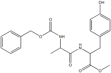 methyl 2-[(2-{[(benzyloxy)carbonyl]amino}propanoyl)amino]-3-(4-hydroxyphenyl)propanoate Struktur