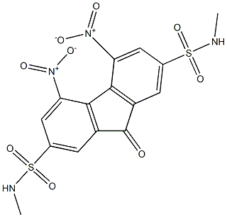 N2,N7-dimethyl-4,5-dinitro-9-oxo-9H-2,7-fluorenedisulfonamide Struktur