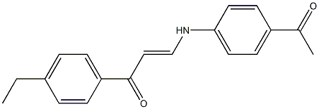 3-(4-acetylanilino)-1-(4-ethylphenyl)prop-2-en-1-one Struktur