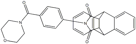 17-[4-(morpholinocarbonyl)phenyl]-17-azapentacyclo[6.6.5.0~2,7~.0~9,14~.0~15,19~]nonadeca-2,4,6,9(14),10,12-hexaene-16,18-dione Struktur