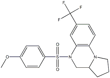 methyl 4-{[7-(trifluoromethyl)-2,3,3a,4-tetrahydropyrrolo[1,2-a]quinoxalin-5(1H)-yl]sulfonyl}phenyl ether Struktur