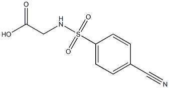 {[(4-cyanophenyl)sulfonyl]amino}acetic acid Struktur