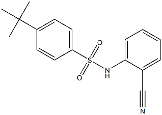 4-(tert-butyl)-N-(2-cyanophenyl)benzenesulfonamide Struktur