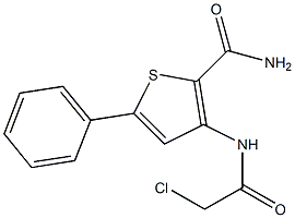 3-[(2-chloroacetyl)amino]-5-phenylthiophene-2-carboxamide Struktur