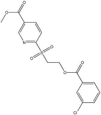 methyl 6-({2-[(3-chlorobenzoyl)oxy]ethyl}sulfonyl)nicotinate Struktur