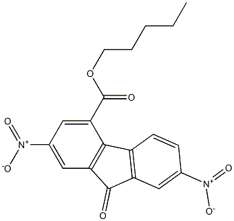 pentyl 2,7-dinitro-9-oxo-9H-fluorene-4-carboxylate Struktur