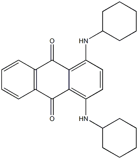 1,4-di(cyclohexylamino)-9,10-dihydroanthracene-9,10-dione Struktur