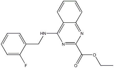 ethyl 4-[(2-fluorobenzyl)amino]-2-quinazolinecarboxylate Struktur