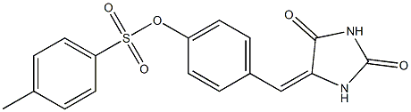 4-[(2,5-dioxotetrahydro-1H-imidazol-4-yliden)methyl]phenyl 4-methylbenzene-1-sulfonate Struktur