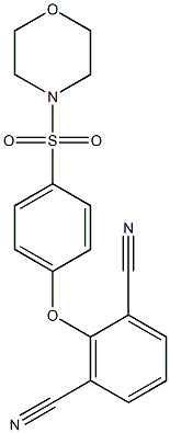 2-[4-(morpholinosulfonyl)phenoxy]isophthalonitrile Struktur