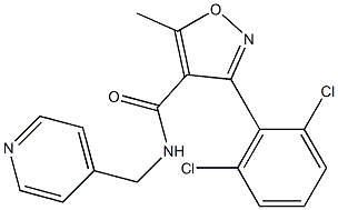 3-(2,6-dichlorophenyl)-5-methyl-N-(4-pyridinylmethyl)-4-isoxazolecarboxamide Struktur