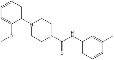 N1-(3-methylphenyl)-4-(2-methoxyphenyl)piperazine-1-carboxamide Struktur