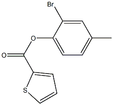 2-bromo-4-methylphenyl thiophene-2-carboxylate Struktur