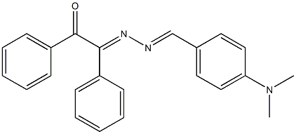 2-{2-[4-(dimethylamino)benzylidene]hydrazono}-1,2-diphenylethan-1-one Struktur