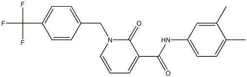 N-(3,4-dimethylphenyl)-2-oxo-1-[4-(trifluoromethyl)benzyl]-1,2-dihydro-3-pyridinecarboxamide Struktur