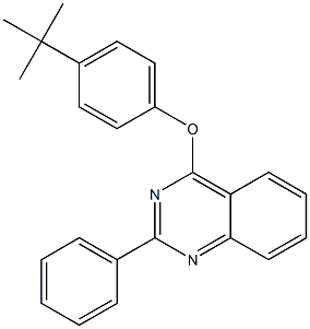 4-(tert-butyl)phenyl 2-phenyl-4-quinazolinyl ether Struktur