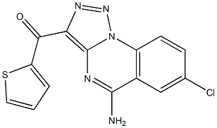 (5-amino-7-chloro[1,2,3]triazolo[1,5-a]quinazolin-3-yl)(2-thienyl)methanone Struktur